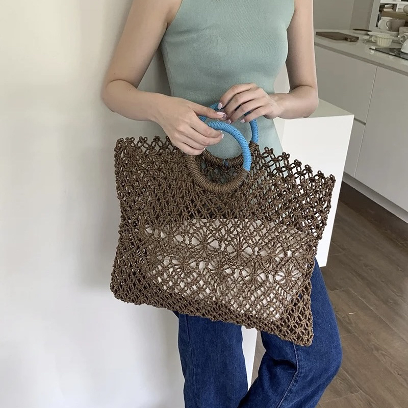 Tote Bag Beach - Borsa tote da donna in paglia