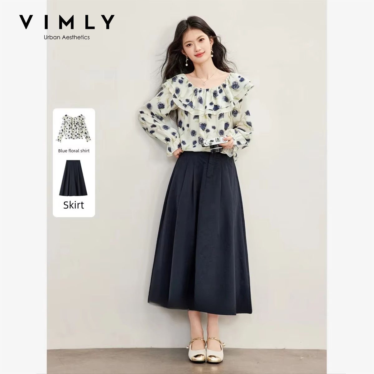 Blouse Off Shoulder - VIMLY Set Due Pezzi con Blusa